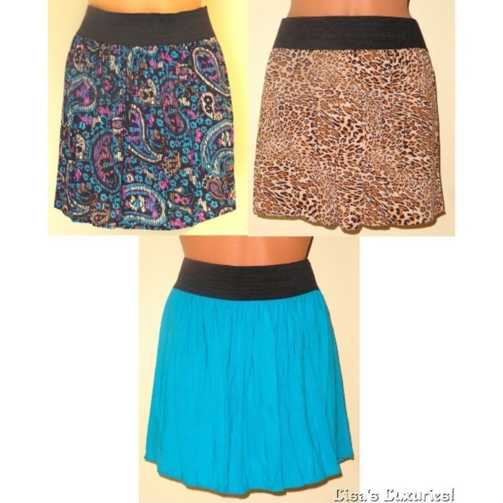 BONGO Y2K Mini Skirts Elastic Waistband Juniors L. Lot of 3
